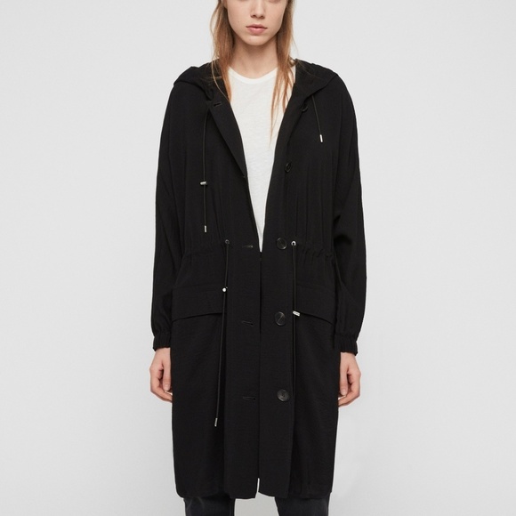 All Saints Jackets & Blazers - ALLSAINTS Lightweight Bay Parka Black Small